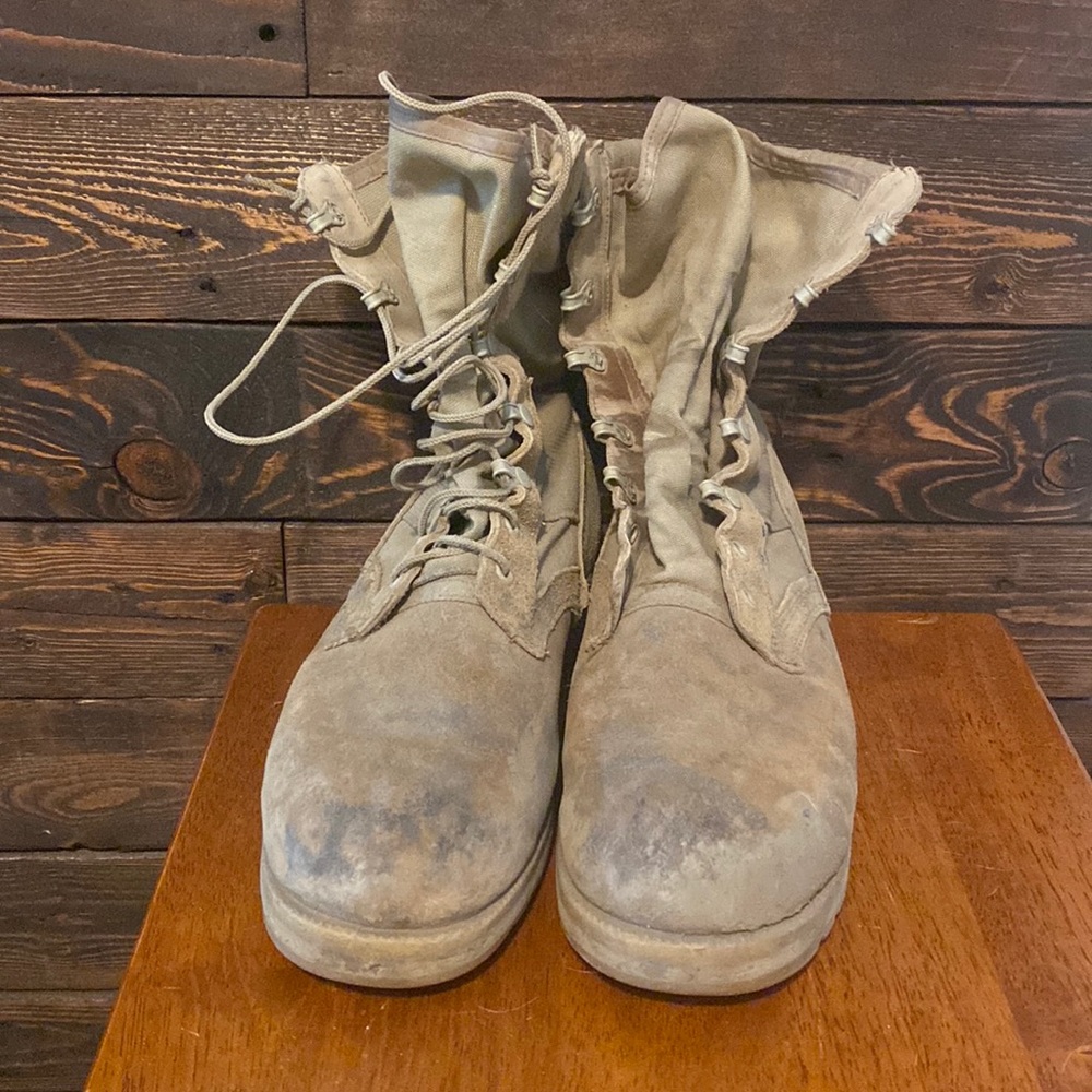 Vibrant army boots